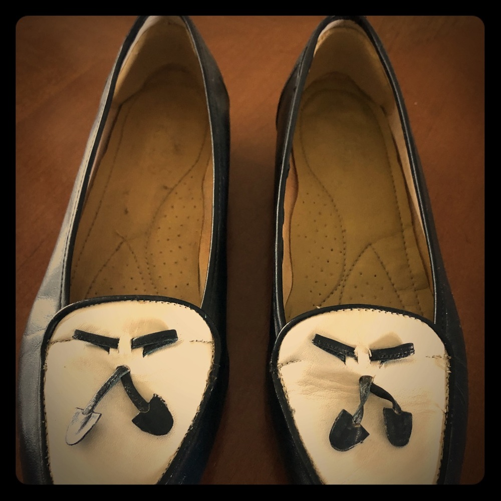 Vintage J Alongi Navy & white